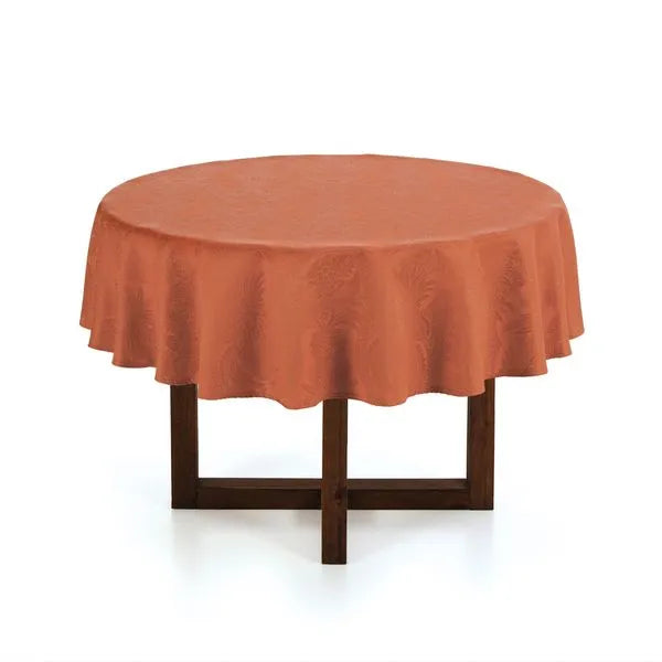 Toalha de mesa Redonda 6 Lugares Sempre Limpa Tropical Terracota