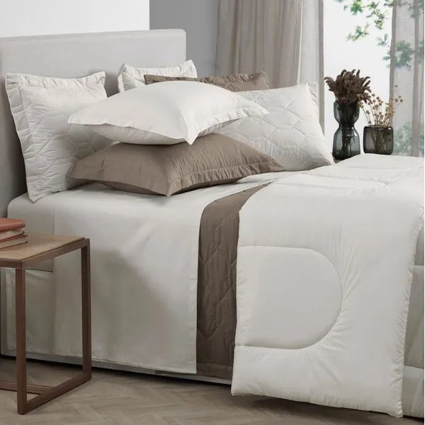 Jogo de Cama King 180 Fios Percal 100% Algodão Liss Castor
