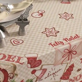 Toalha de Mesa de Natal Quadrada para Chá Receita do Noel