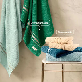 Toalha de Rosto Jacquard Malta Ártico