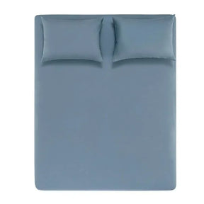 Lençol com Elástico 150 Fios 100% Algodão com Fronha Matiz Jeans