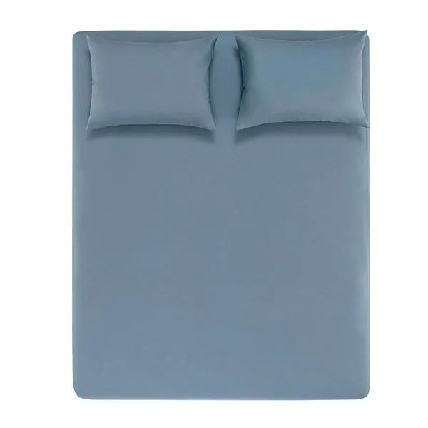 Lençol com Elástico 150 Fios 100% Algodão com Fronha Matiz Jeans