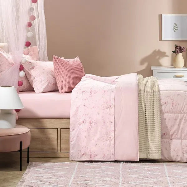 Jogo de Cama Infantil 180 fios Percal 100% Algodão Laila Estampado