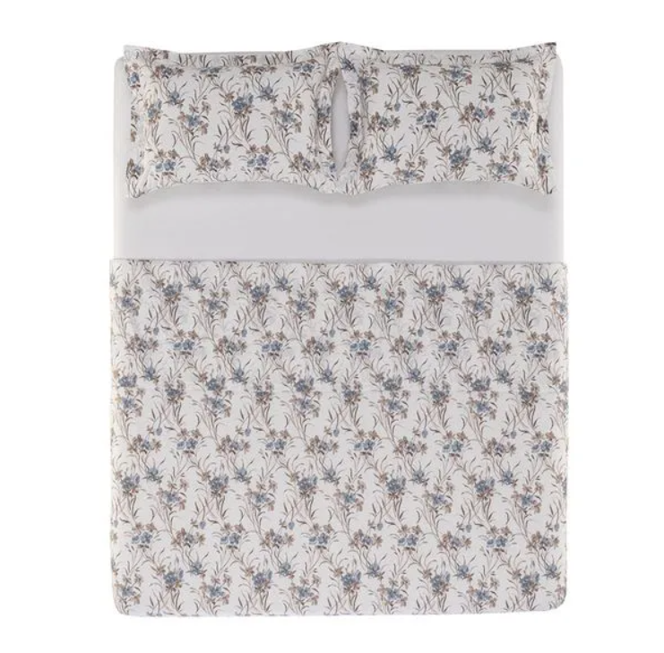 Jogo de Cama 180 fios 100% Algodão Ania Branco