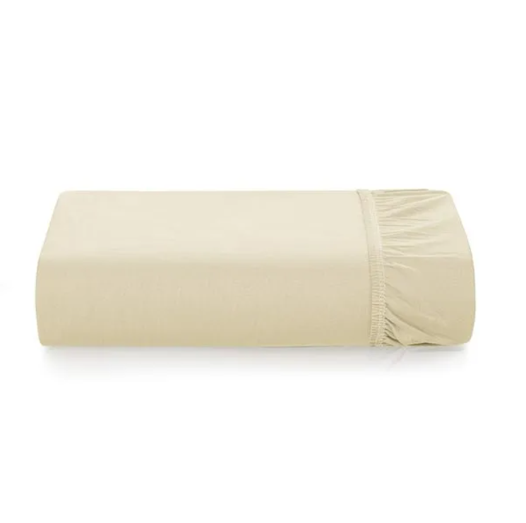 Lençol com Elástico Avulso 100% Algodão Tom Bege