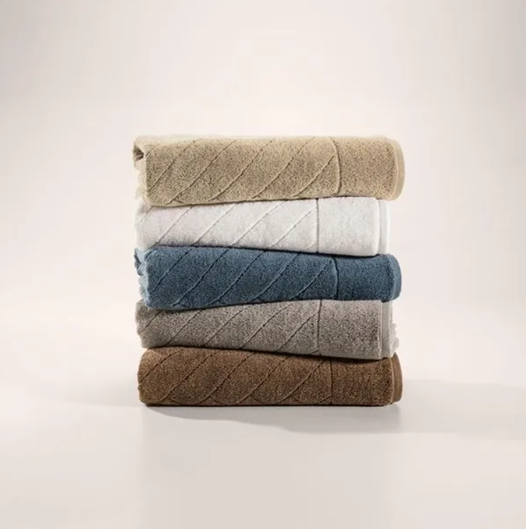 Toalha de Rosto Fio Penteado 100% Algodão Aspen Azul Sereno