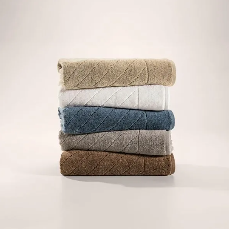 Toalha de Rosto Fio Penteado 100% Algodão Aspen Ivory