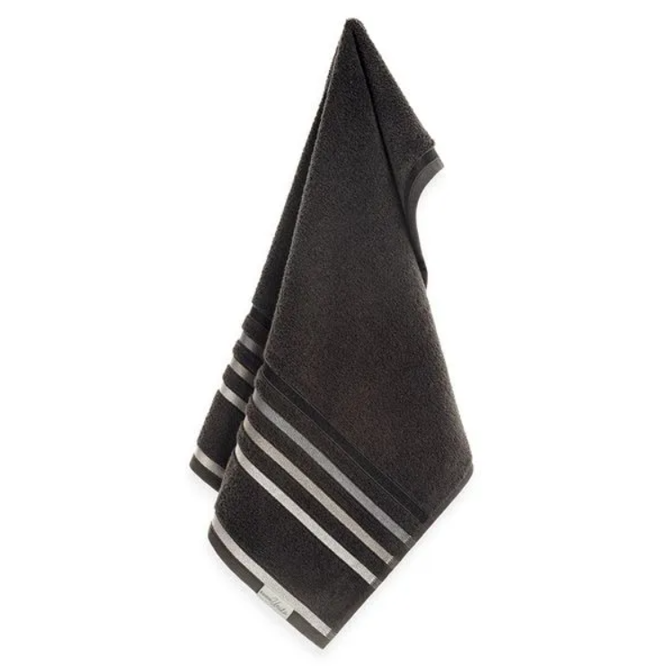 Toalha de Rosto Fio Penteado Lumina Carbono/Cinza