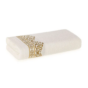 Toalha de Rosto Fio Cardado Mayan Ivory/Dourado