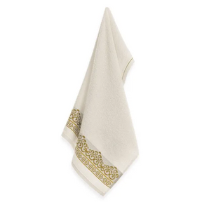 Toalha de Rosto Fio Cardado Mayan Ivory/Dourado