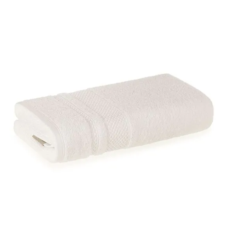 Toalha de Rosto Fio Penteado 100% Algodão Yves Branco