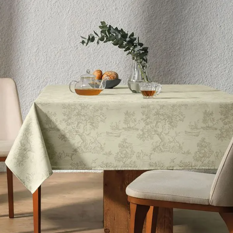 Toalha de Mesa Retangular Grazia Cinza