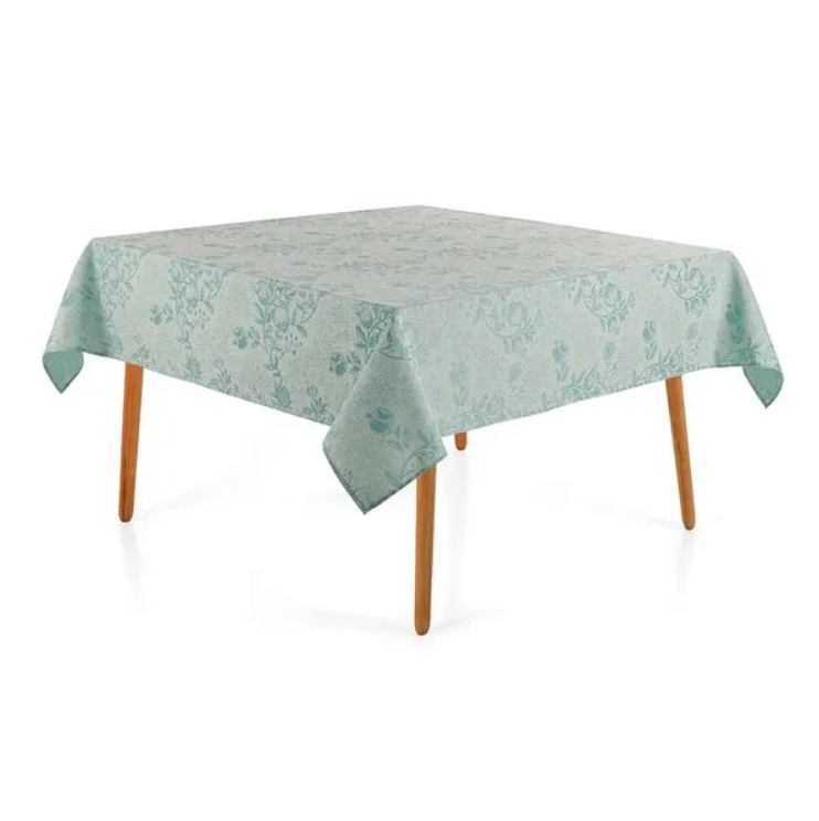 Toalha de Mesa Quadrada Roman Turquesa