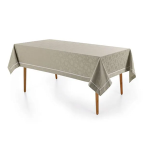 Toalha de Mesa Retangular Antoni Cinza/Branco