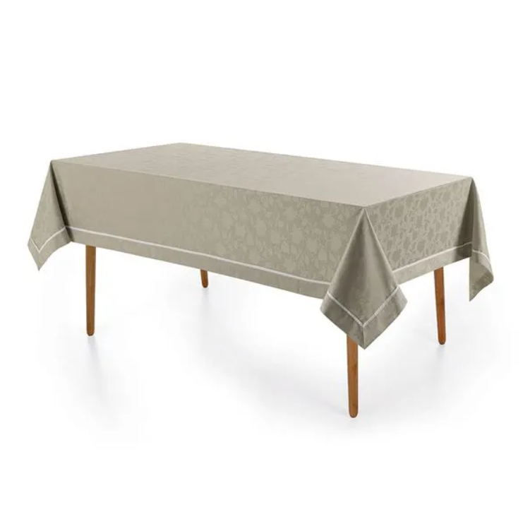 Toalha de Mesa Retangular Antoni Cinza/Branco