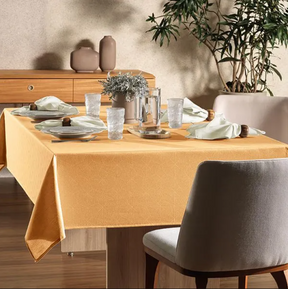 Toalha de Mesa Retangular Jacquard Caetano Mel