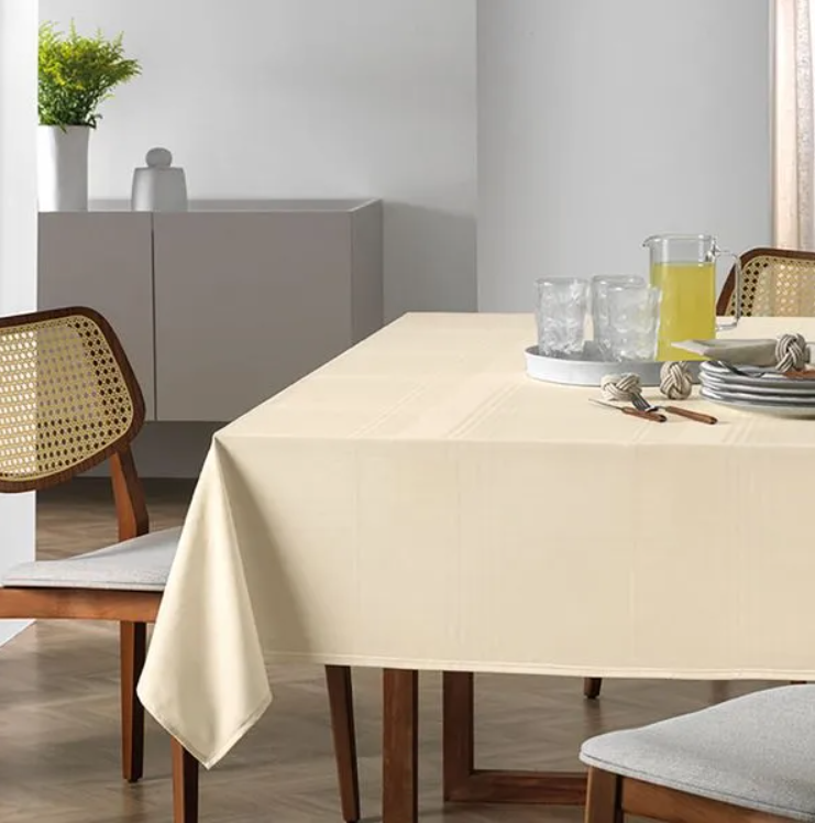 Toalha de Mesa Retangular Jacquard Fragnani Branco